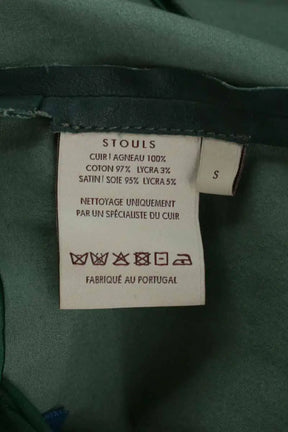 Blouson Stouls Vert en Cuir
