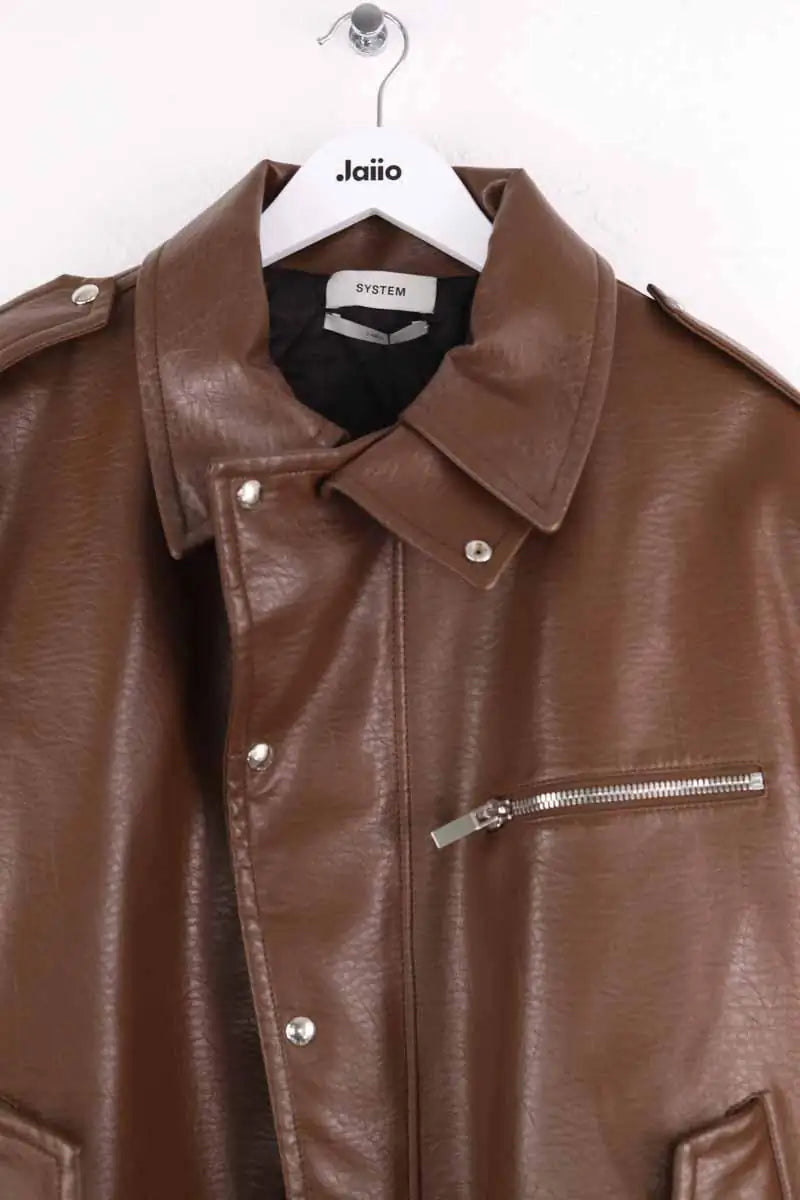 Blouson System Marron en Synthétique