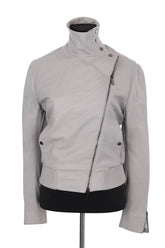 Blouson Viktor & Rolf Gris en Cuir, taille M - Seconde Main