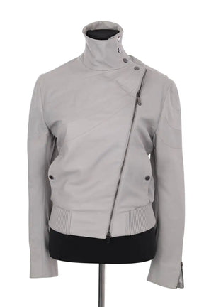 Blouson Viktor & Rolf Gris en Cuir, taille M - Seconde Main