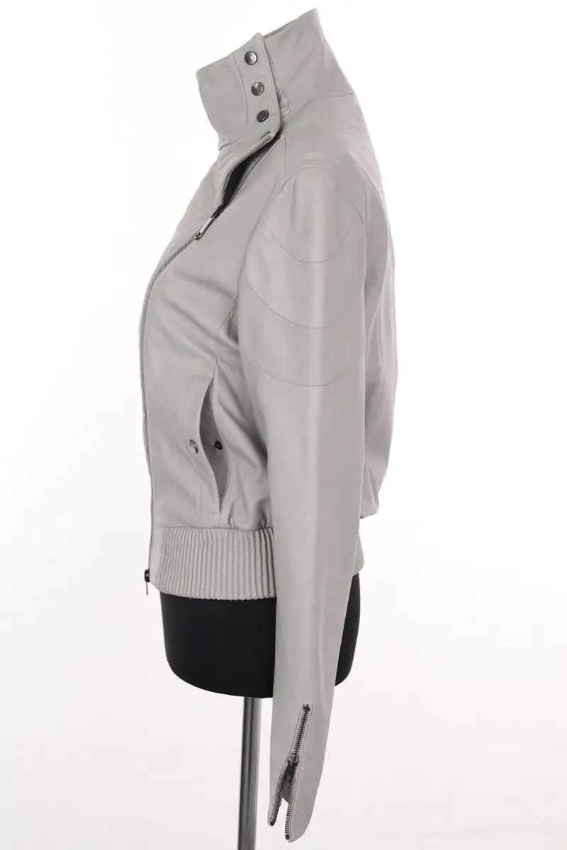 Blouson Viktor & Rolf Gris en Cuir