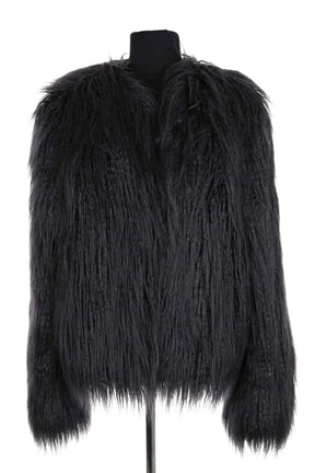 Manteau Zadig & Voltaire Freddie Anthracite en Fausse fourrure, taille S - Seconde Main