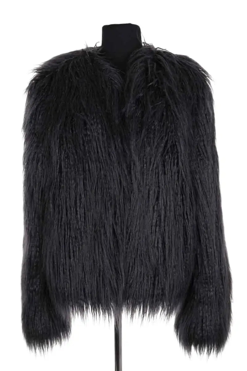 Manteau Zadig & Voltaire Freddie Anthracite en Fausse fourrure, taille S - Seconde Main