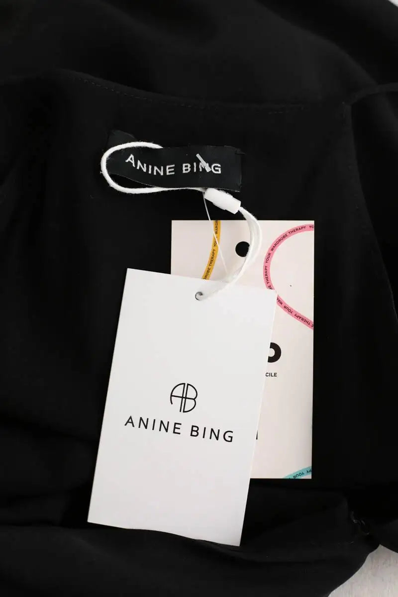 Body Anine Bing Shiloh Noir en Soie