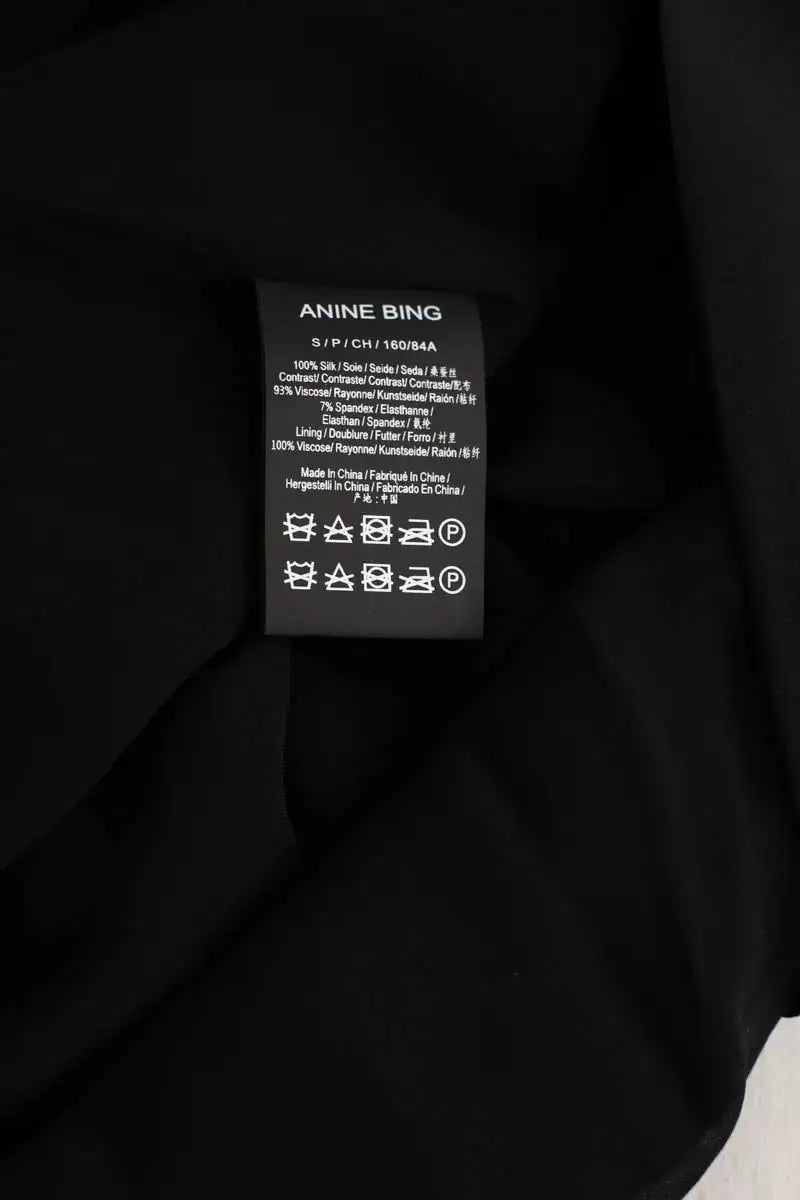 Body Anine Bing Shiloh Noir en Soie