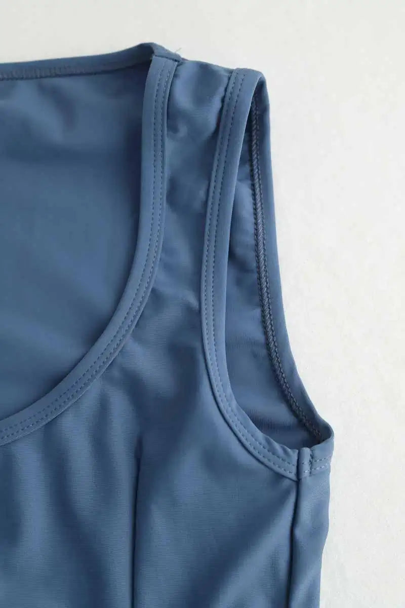 Body Luz Charline Bleu en Polyamide
