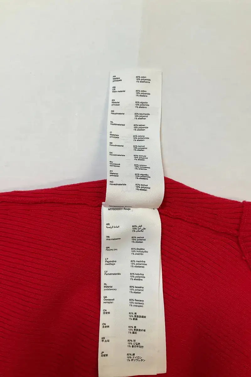 Body Maje Rouge en Coton