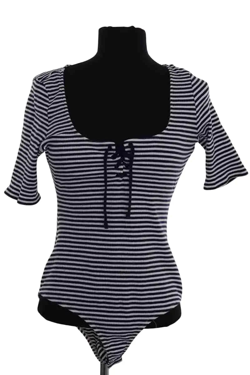 Body Sézane Marine en Coton, taille L - Seconde Main