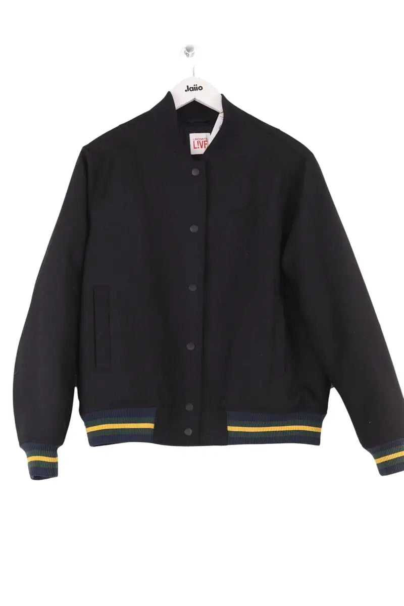 Bomber  Lacoste Noir en Synthétique, taille XL - Seconde Main