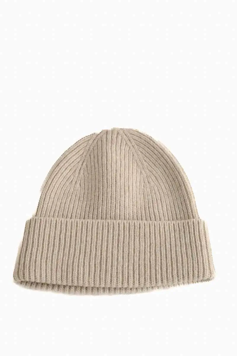 Bonnet Colorful Standard Beanie Beige en Laine