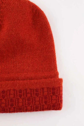 Bonnet Hermès Rouge en Cachemire