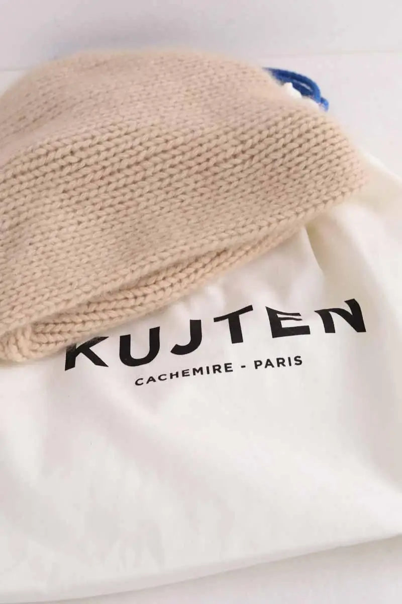Bonnet Kujten Ecru en Cachemire