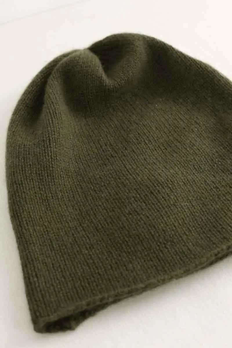 Bonnet Notshy Kaki en Cachemire