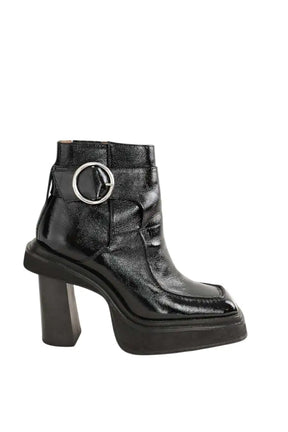 Boots à boucles Ami Noir en Cuir, taille 39 - Seconde Main
