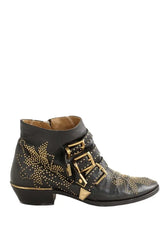 Boots à boucles Chloé Noir en Cuir, taille 37 - Seconde Main