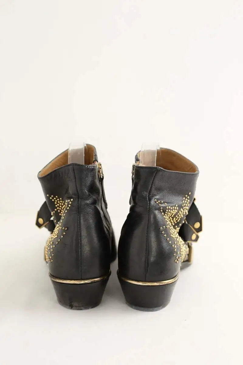 Boots à boucles Chloé Noir en Cuir