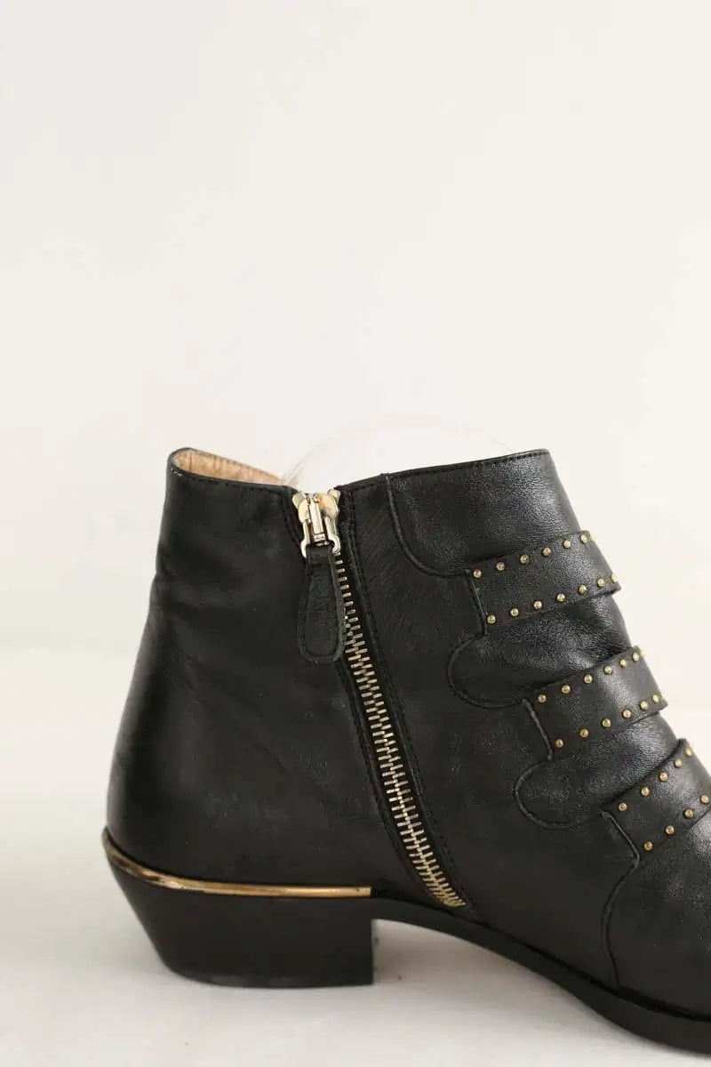 Boots à boucles Chloé Noir en Cuir