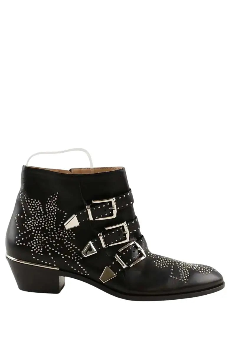 Boots à boucles Chloé Susanna Noir en Cuir, taille 42 - Seconde Main