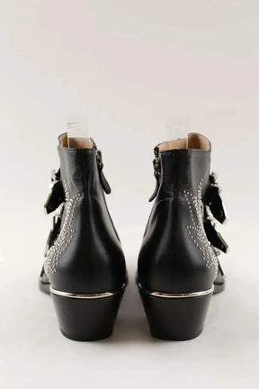 Boots à boucles Chloé Susanna Noir en Cuir
