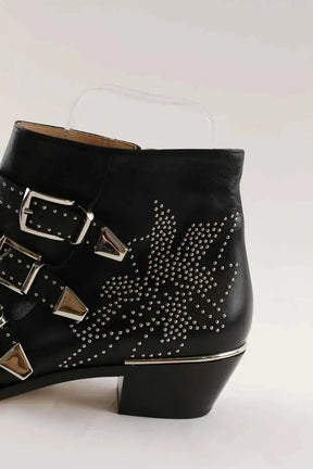 Boots à boucles Chloé Susanna Noir en Cuir
