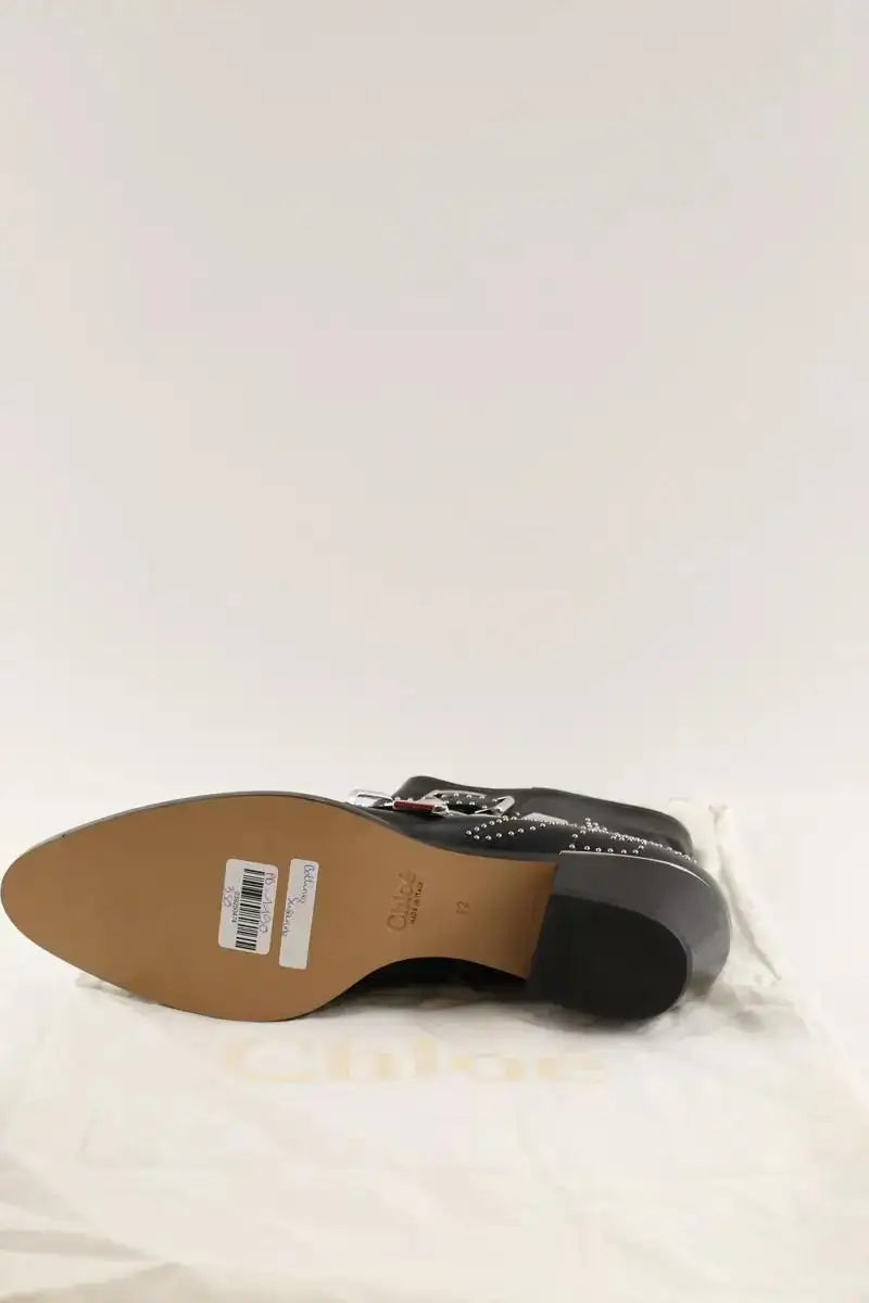 Boots à boucles Chloé Susanna Noir en Cuir