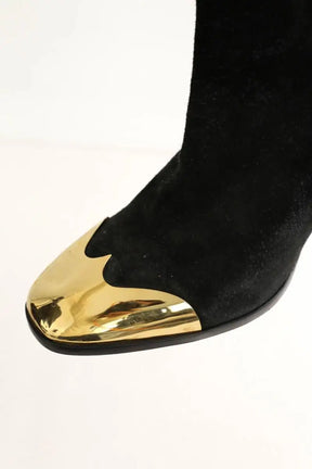 Boots à boucles Christian Louboutin Noir en Daim