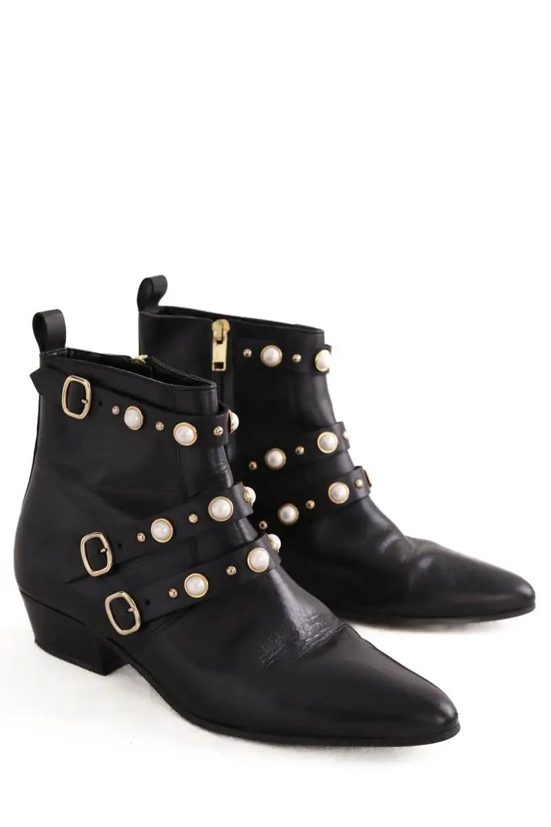 Boots à boucles Claudie Pierlot Noir en Cuir
