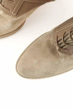Boots à boucles Dior Beige en Daim