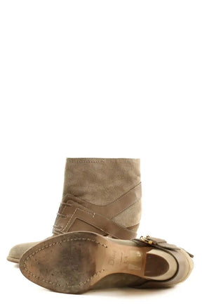 Boots à boucles Dior Beige en Daim
