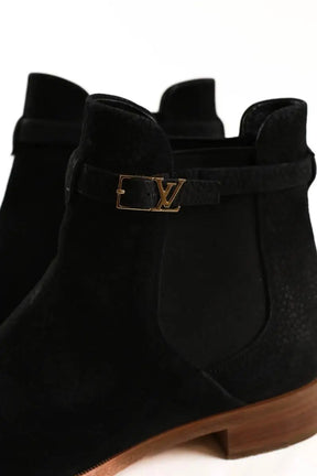 Boots à boucles Louis Vuitton Noir en Cuir