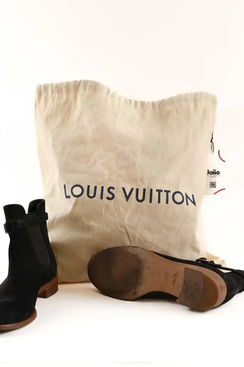 Boots à boucles Louis Vuitton Noir en Cuir