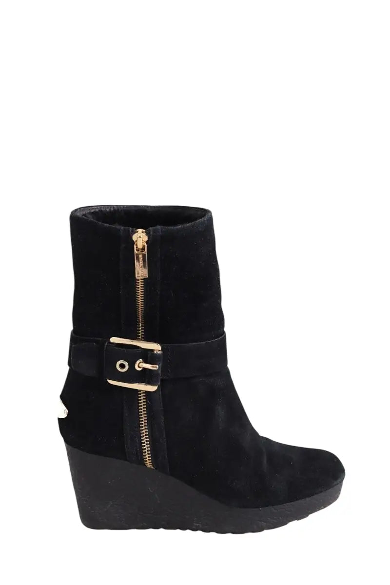 Boots à boucles Michael Kors Noir en Daim, taille 38 - Seconde Main