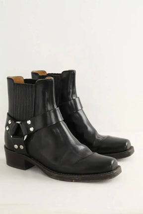 Boots à boucles RE/DONE Noir en Cuir