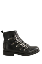 Boots à boucles The Kooples Noir en Cuir, taille 37 - Seconde Main