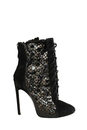 Boots à lacets Alaïa Noir en Daim, taille 36 - Seconde Main