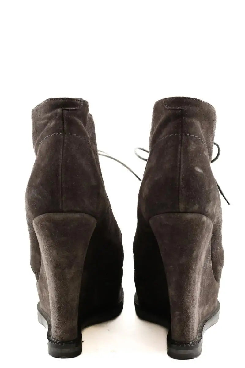 Boots à lacets Barbara Bui Gris en Daim