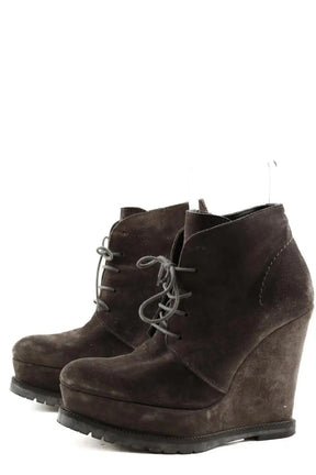 Boots à lacets Barbara Bui Gris en Daim