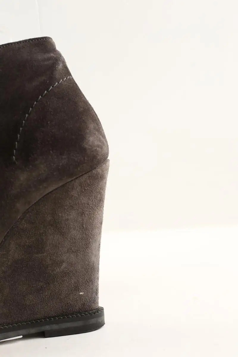 Boots à lacets Barbara Bui Gris en Daim