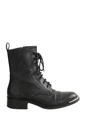 Boots à lacets Barbara Bui Noir en Cuir, taille 38 - Seconde Main