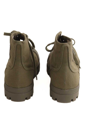 Boots à lacets Celine Kaki en Tissu