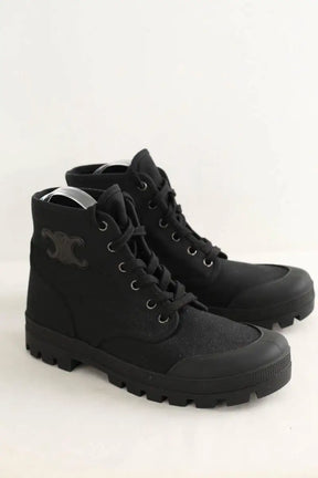 Boots à lacets Celine Noir en Tissu