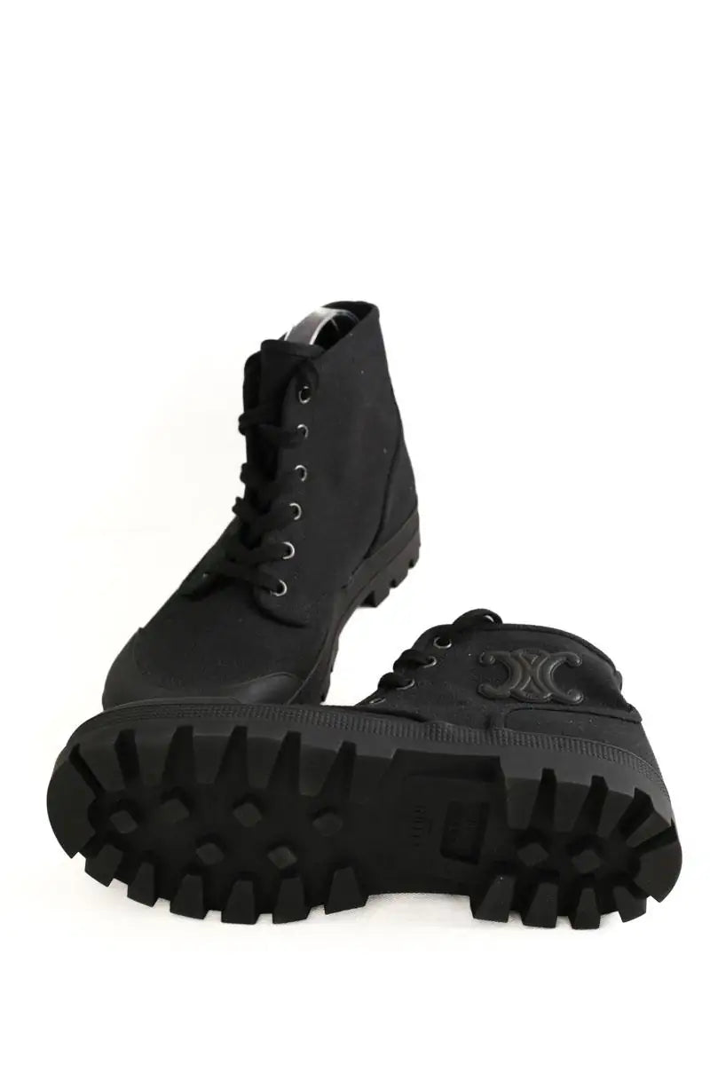 Boots à lacets Celine Noir en Tissu