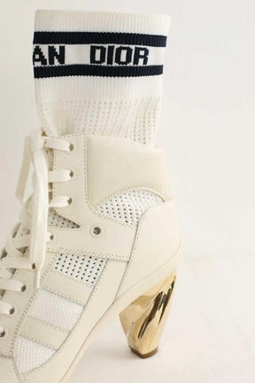 Boots à lacets Dior Blanc en Cuir