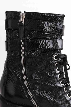 Boots à lacets Laurence Dacade Noir en Cuir