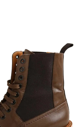Boots à lacets Robert Clergerie Marron en Cuir