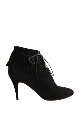 Boots à lacets Saint Laurent Noir en Daim, taille 39 - Seconde Main