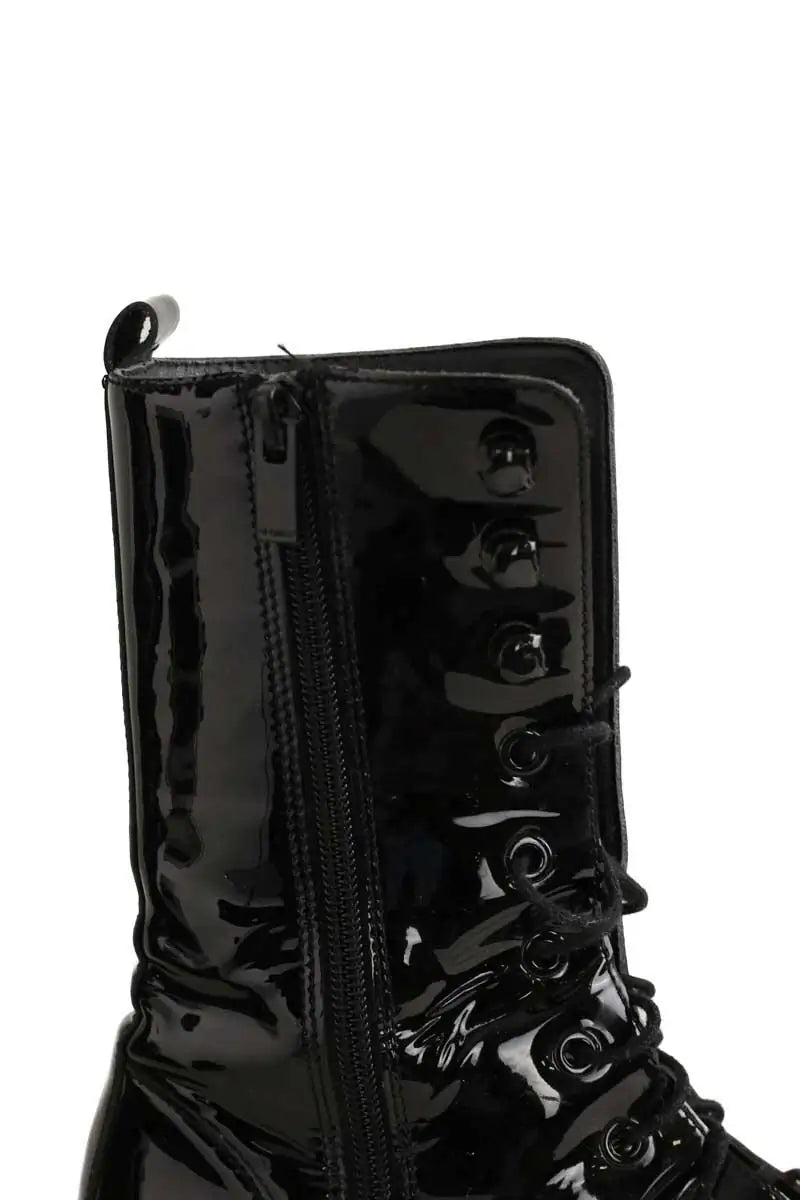 Boots à lacets The Kooples Noir en Cuir verni