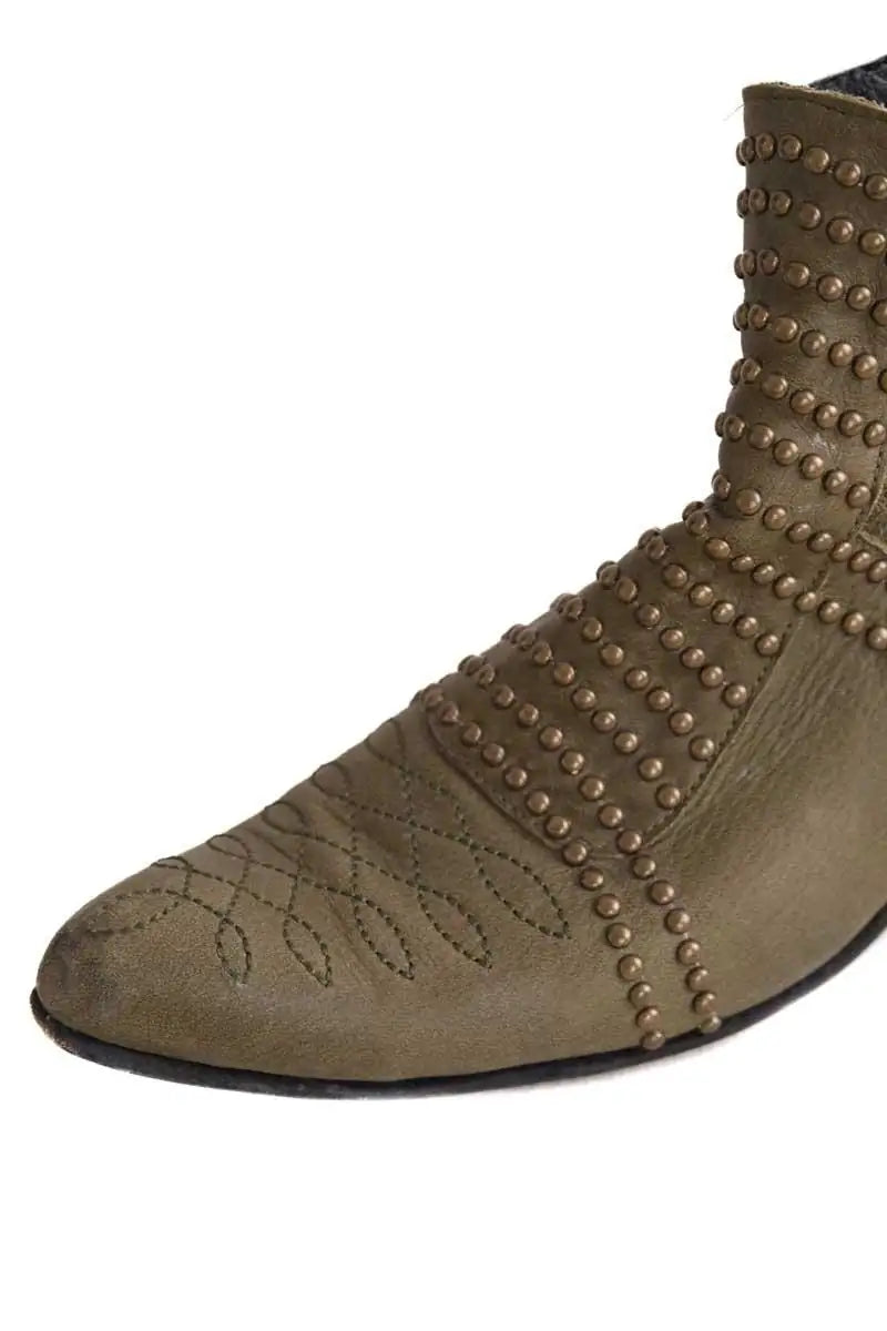 Boots Anine Bing Kaki en Cuir