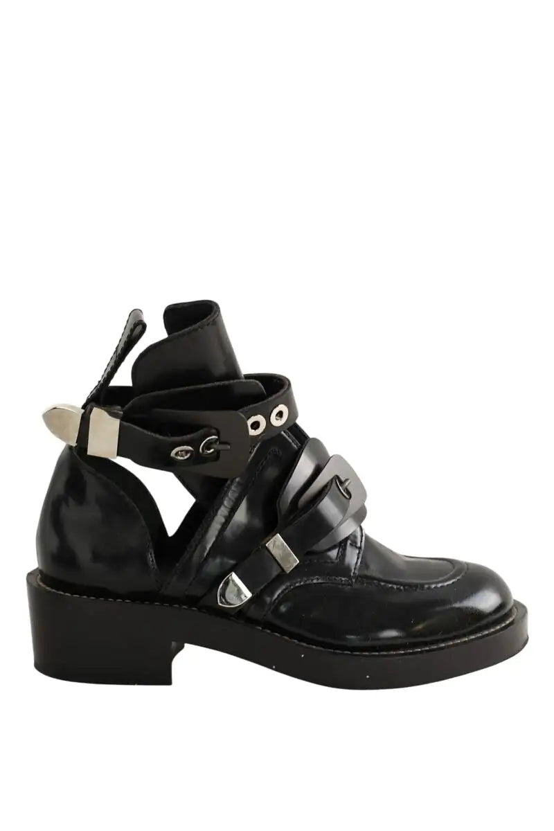 Boots Balenciaga Noir en Cuir, taille 38 - Seconde Main