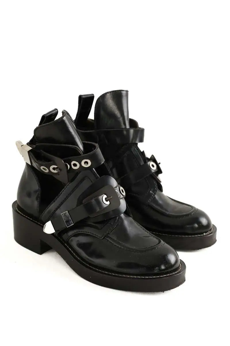 Boots Balenciaga Noir en Cuir